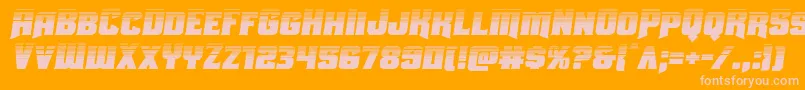 Uniongrayhalfsemital Font – Pink Fonts on Orange Background