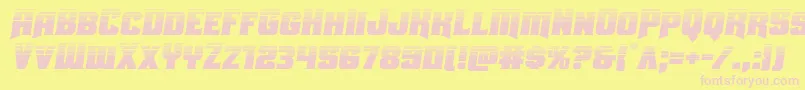 Uniongrayhalfsemital Font – Pink Fonts on Yellow Background