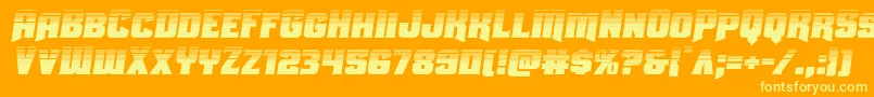 フォントUniongrayhalfsemital – オレンジの背景に黄色の文字