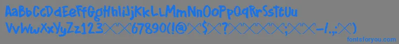 DkCrowbar Font – Blue Fonts on Gray Background
