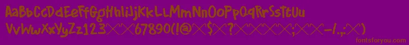 DkCrowbar-fontti – ruskeat fontit violetilla taustalla