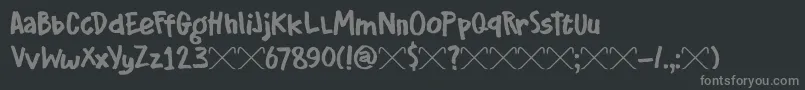 フォントDkCrowbar – 黒い背景に灰色の文字