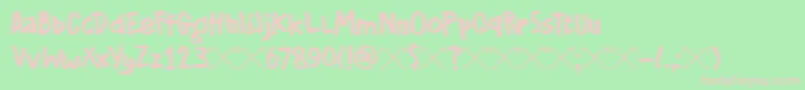 Шрифт DkCrowbar – розовые шрифты на зелёном фоне