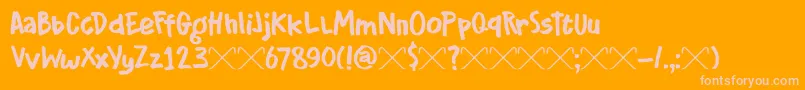 DkCrowbar Font – Pink Fonts on Orange Background