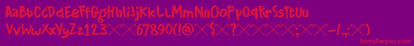 DkCrowbar Font – Red Fonts on Purple Background