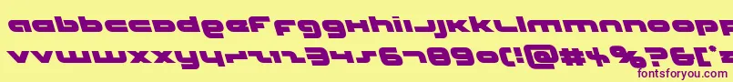 Unisolleft Font – Purple Fonts on Yellow Background