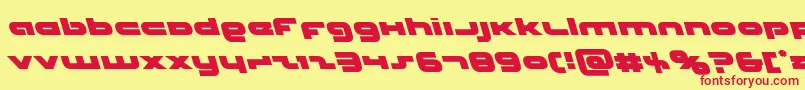 Unisolleft Font – Red Fonts on Yellow Background