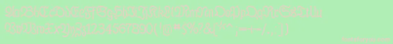 Lutherduemille Font – Pink Fonts on Green Background