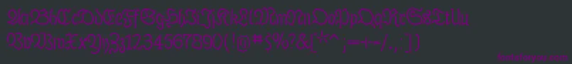 Lutherduemille Font – Purple Fonts on Black Background