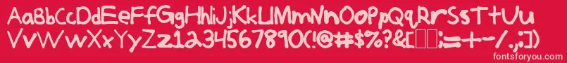 Jerkoff Font – Pink Fonts on Red Background