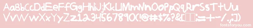 Jerkoff Font – White Fonts on Pink Background