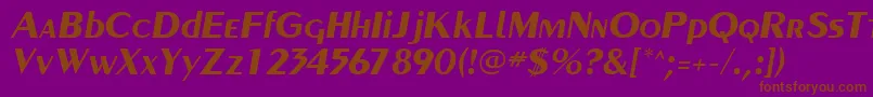 CarnatiSsiBoldItalic Font – Brown Fonts on Purple Background