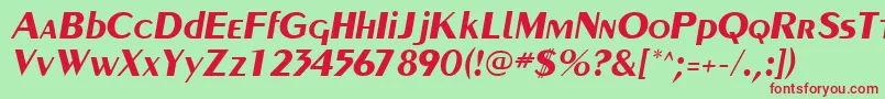 CarnatiSsiBoldItalic Font – Red Fonts on Green Background