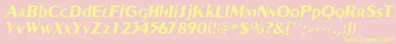 fuente CarnatiSsiBoldItalic – Fuentes Amarillas Sobre Fondo Rosa
