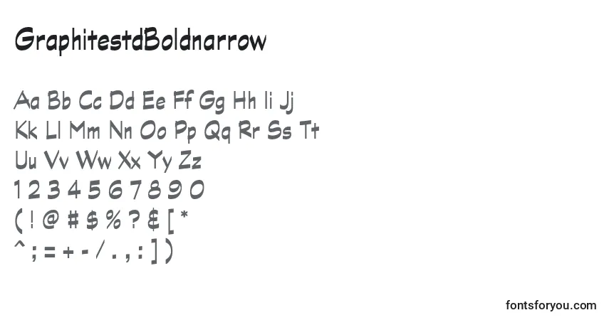 Schriftart GraphitestdBoldnarrow – Alphabet, Zahlen, spezielle Symbole