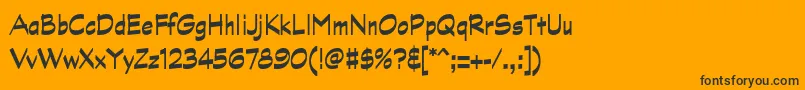 GraphitestdBoldnarrow Font – Black Fonts on Orange Background