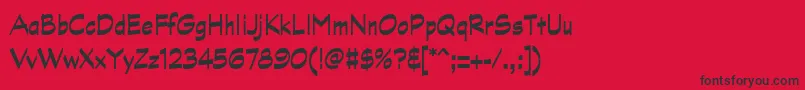 GraphitestdBoldnarrow Font – Black Fonts on Red Background