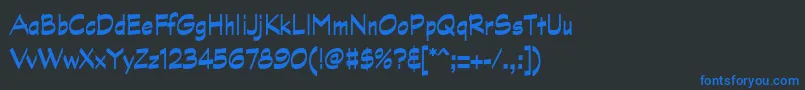 GraphitestdBoldnarrow Font – Blue Fonts on Black Background