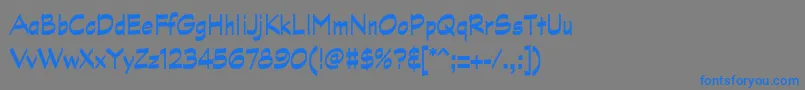 GraphitestdBoldnarrow Font – Blue Fonts on Gray Background