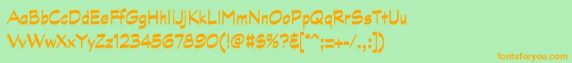 GraphitestdBoldnarrow Font – Orange Fonts on Green Background