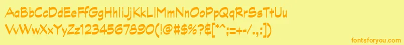GraphitestdBoldnarrow Font – Orange Fonts on Yellow Background