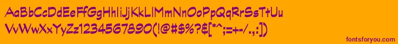 GraphitestdBoldnarrow Font – Purple Fonts on Orange Background