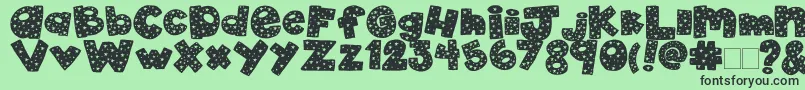 2peas4thOfJuly Font – Black Fonts on Green Background