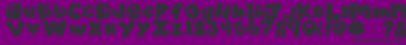 2peas4thOfJuly Font – Black Fonts on Purple Background