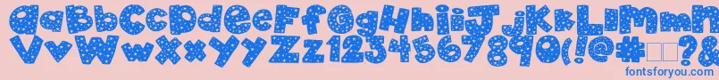 2peas4thOfJuly Font – Blue Fonts on Pink Background