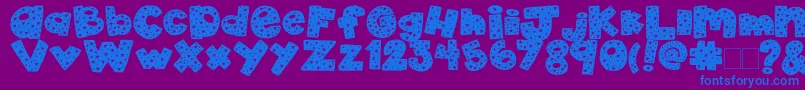 2peas4thOfJuly Font – Blue Fonts on Purple Background