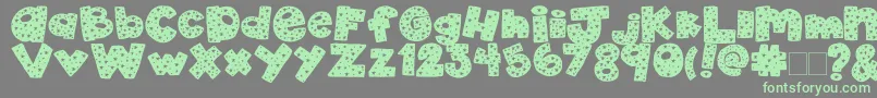 2peas4thOfJuly-fontti – vihreät fontit harmaalla taustalla