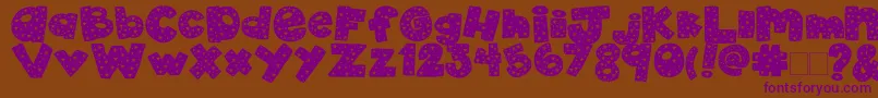 Шрифт 2peas4thOfJuly – фиолетовые шрифты на коричневом фоне