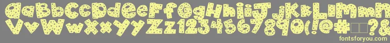 Шрифт 2peas4thOfJuly – жёлтые шрифты на сером фоне