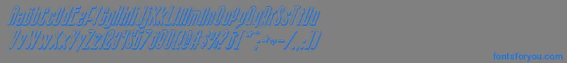 フォントSisterv2si – 灰色の背景に青い文字