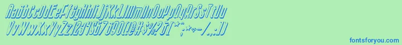 Sisterv2si Font – Blue Fonts on Green Background
