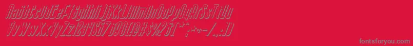 Sisterv2si-Schriftart – Graue Schriften auf rotem Hintergrund