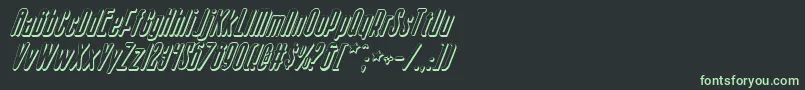 Sisterv2si Font – Green Fonts on Black Background