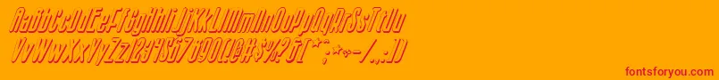 Sisterv2si-Schriftart – Rote Schriften auf orangefarbenem Hintergrund