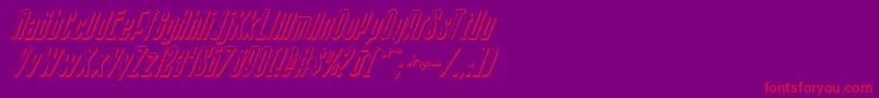 フォントSisterv2si – 紫の背景に赤い文字