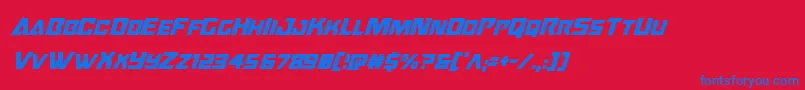 Oceanicdriftcondital Font – Blue Fonts on Red Background