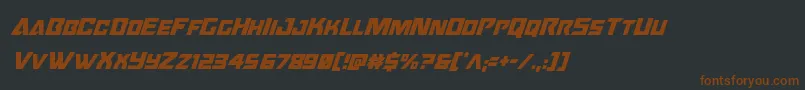 Oceanicdriftcondital Font – Brown Fonts on Black Background
