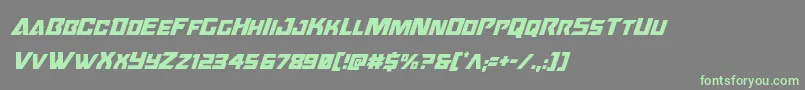 Oceanicdriftcondital Font – Green Fonts on Gray Background