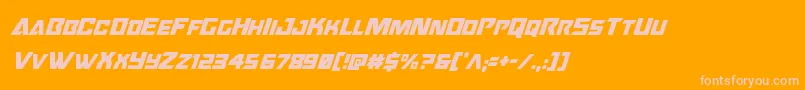 Oceanicdriftcondital Font – Pink Fonts on Orange Background
