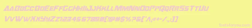 Oceanicdriftcondital Font – Pink Fonts on Yellow Background