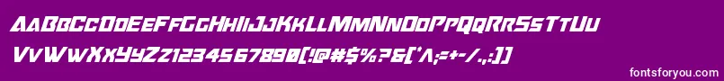 Oceanicdriftcondital Font – White Fonts on Purple Background