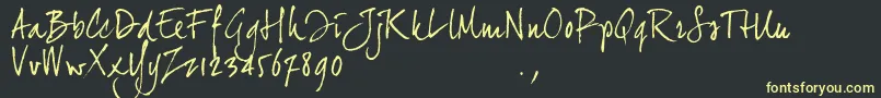 Jh2trial-Schriftart – Gelbe Schriften auf schwarzem Hintergrund