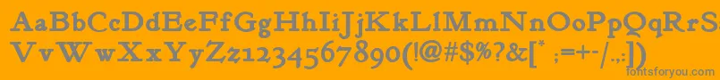 KelmscottRomanNfBold Font – Gray Fonts on Orange Background