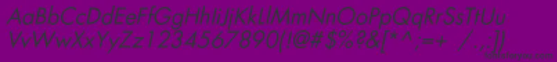 FortunecItalic Font – Black Fonts on Purple Background