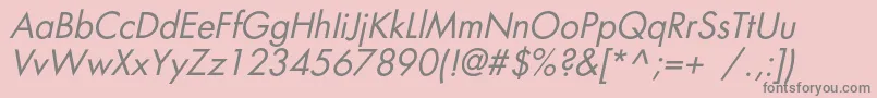 FortunecItalic Font – Gray Fonts on Pink Background