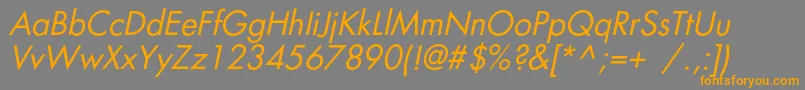 FortunecItalic Font – Orange Fonts on Gray Background